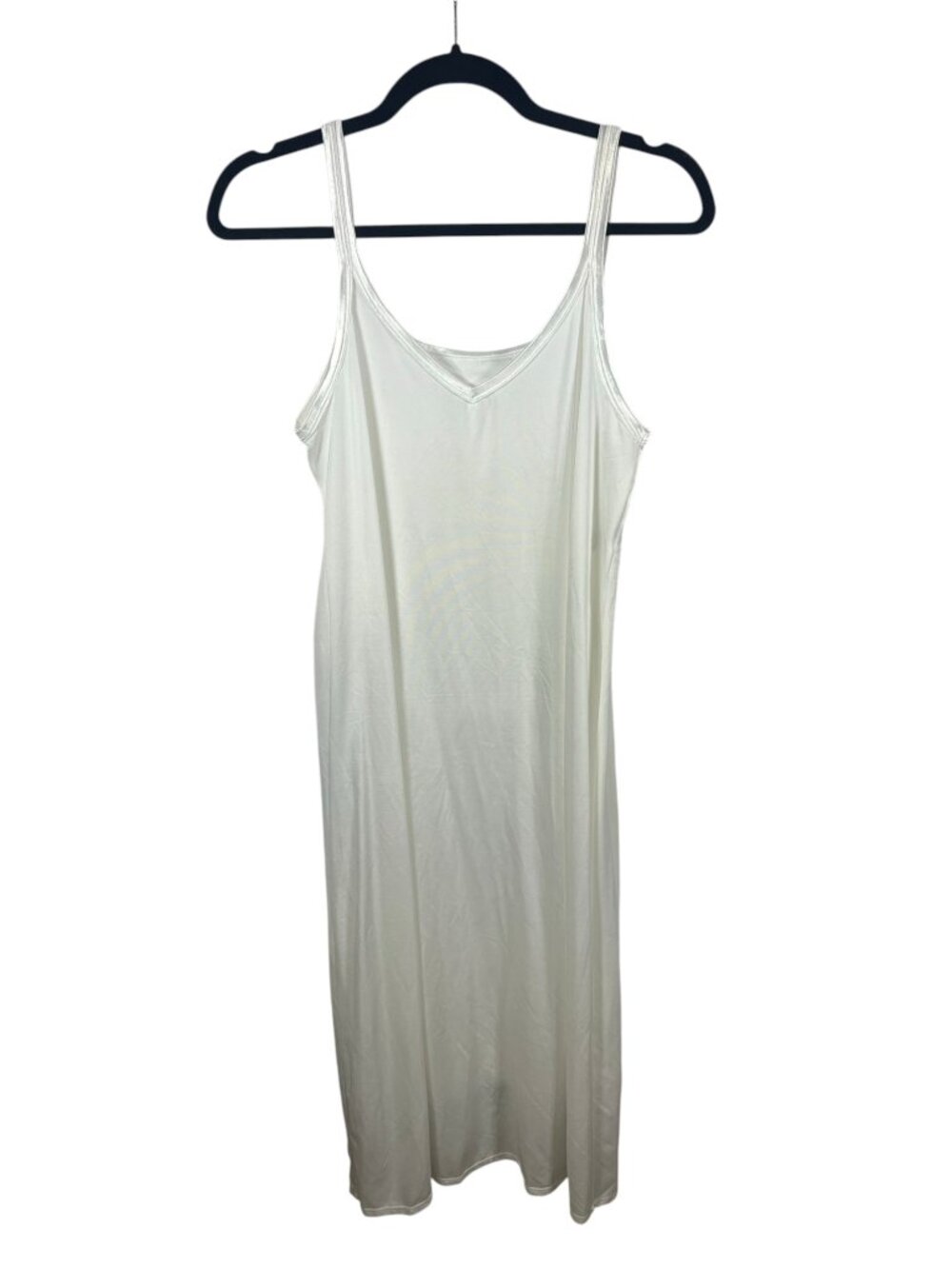 Vanity Fair Dress Womens Long Slip Small 32 V Neck White Satin 34/40
